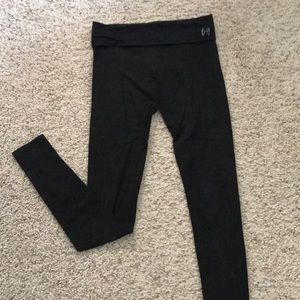 Plain black, extra long leggings